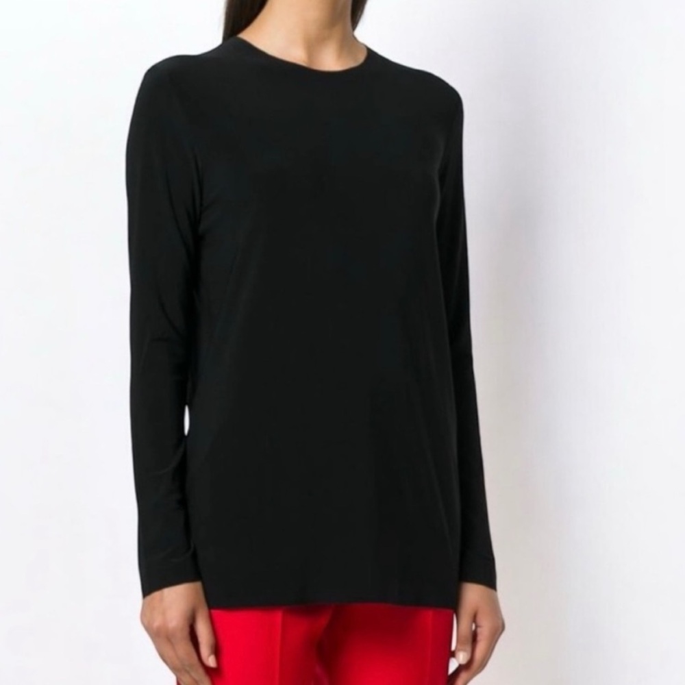 Normal Kamali long sleeve crew top black xs‎